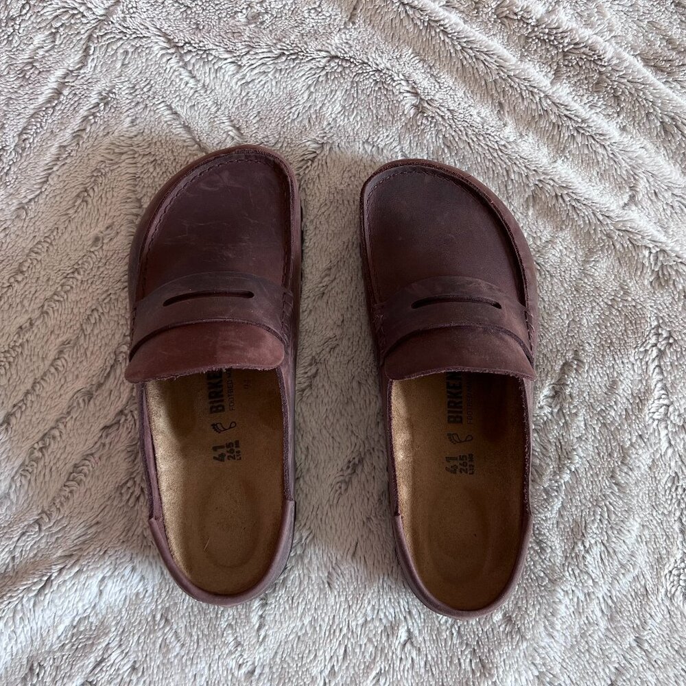 Birkenstock Men's Naples Wrapped Penny Keeper Leather Clogs